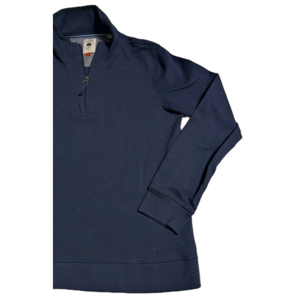 Copper & Oak 1/4 Zip Pullover Mens M Navy Fleece Casual Sweatshirt‎ - Picture 4 of 10